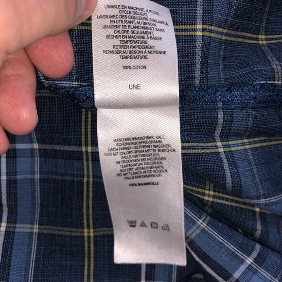 Columbia Shirt Mens XL Blue Tartan Plaid Short Sleeve Button Up Hiking Outdoor - Picture 11 of 11